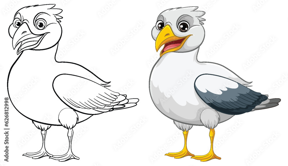 Obraz premium Seagull Bird Outline