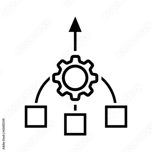 Consolidation vector icon. business strategy illustration sign. compound symbol.