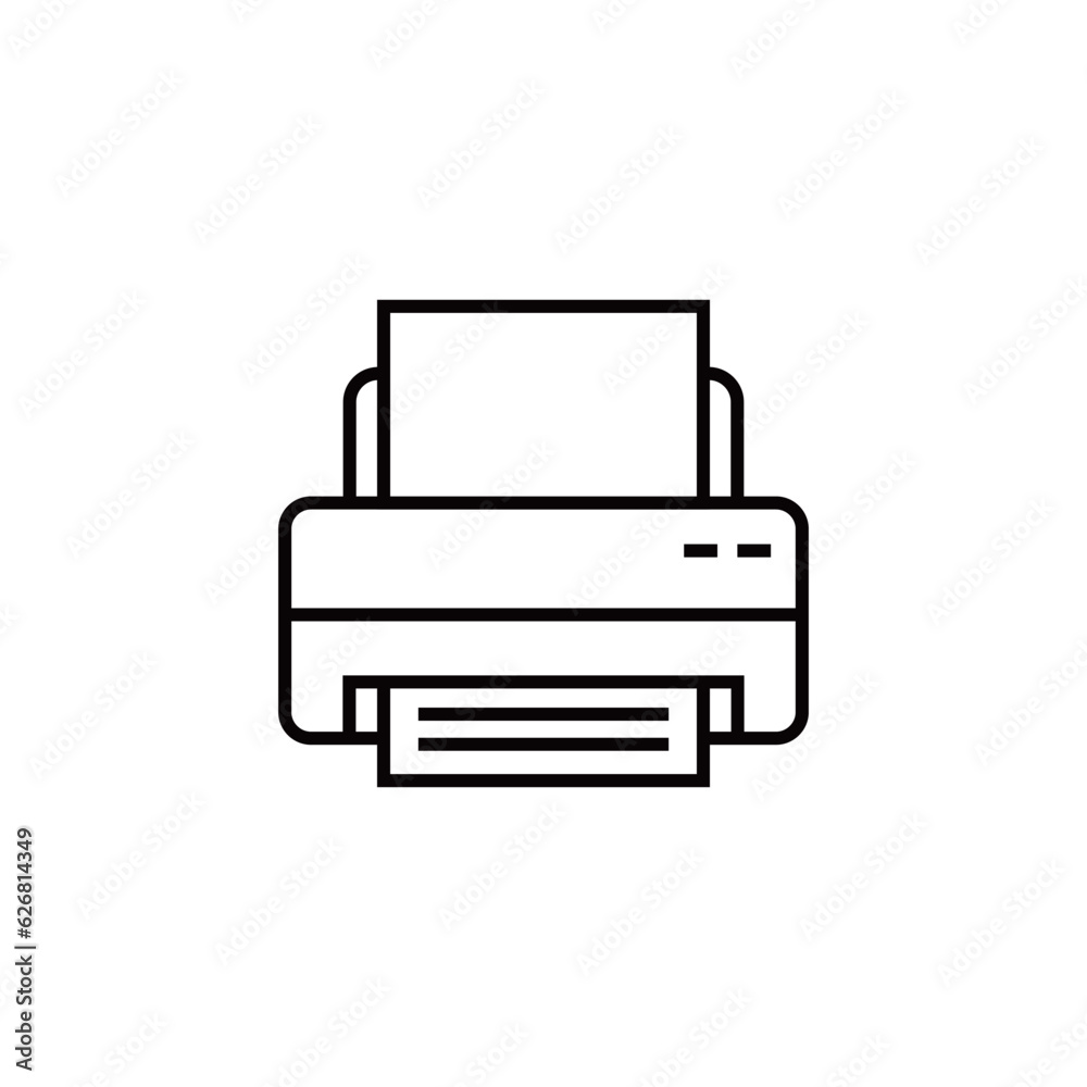 printer icon design. digital print paper sign and symbol. printer icon design. digital print paper sign and symbol.