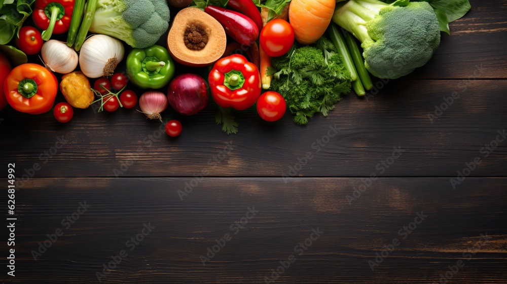 fruit and vegetables. heart design with nature light . AI generated. fruit and vegetables. heart design with nature light . AI generated.