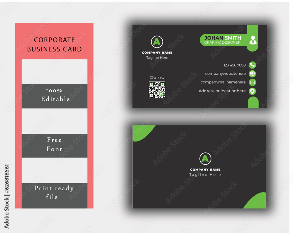 corporate modern business card design template corporate modern business card design template