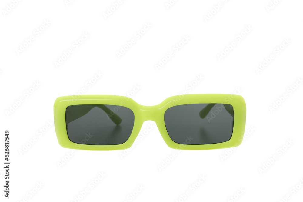 Fototapeta premium PNG, green, sunglasses, isolated on white background