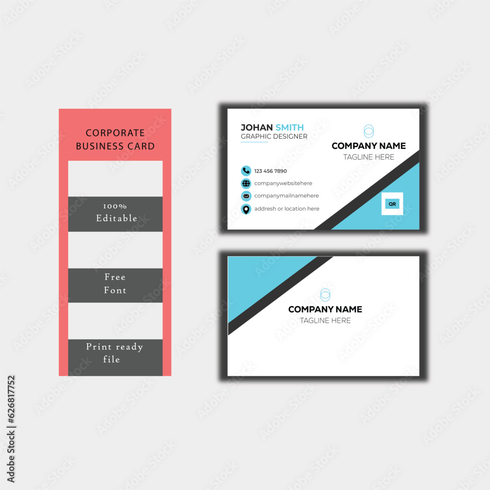 corporate modern business card design template
