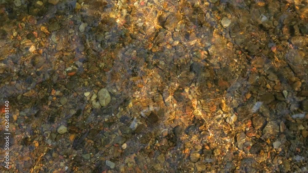 Clean Water Flow of Mountain River Bottom High Quality 4K Slow Motion Close Up, Beautiful Nature Travel Meditation Concept, Thailand. Clean Water Flow of Mountain River Bottom High Quality 4K Slow Motion Close Up, Beautiful Nature Travel Meditation Concept, Thailand.