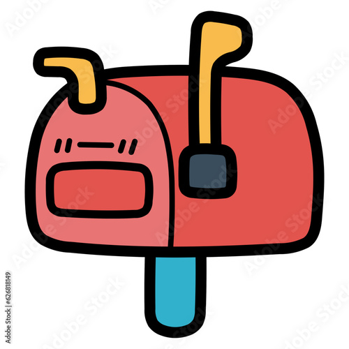postbox filled outline icon style