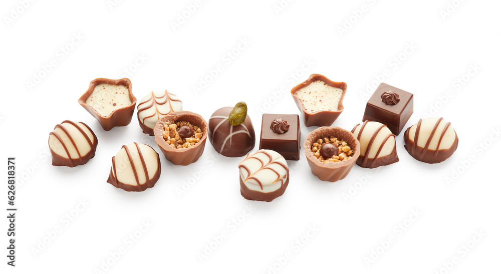 Chocolate candy isolated on white background Chocolate candy isolated on white background