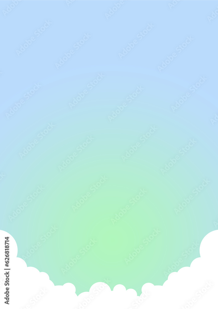 Blurred Gradient Cloud Abstract Background A4 Vertical, Blue And Green Gradient Background, Business Background For Banners And Advertisements, Premium Background