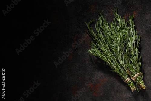 Seasoning and spices, rosemary, concept of seasoning