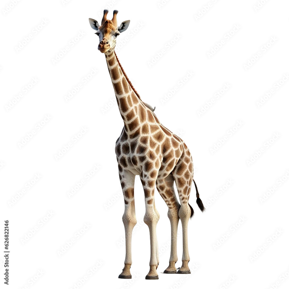 Fototapeta premium Giraffe on transparent background