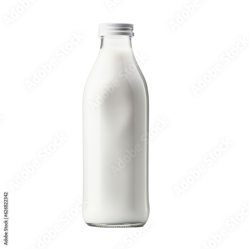 bottle of milk isolated on white