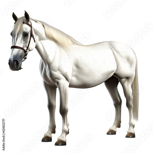 White horse on transparent background