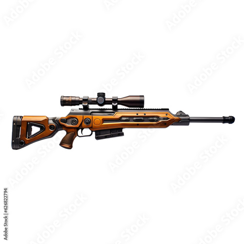 rifle isolated against white background, png image, genarative ai