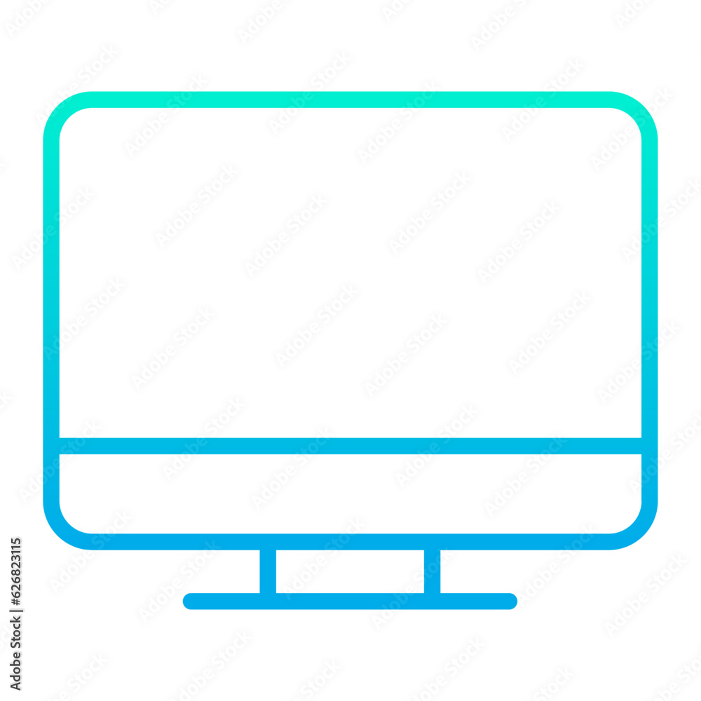 Outline gradient Monitor icon Outline gradient Monitor icon