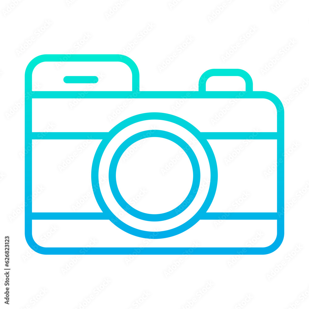 Outline gradient Camera icon Outline gradient Camera icon