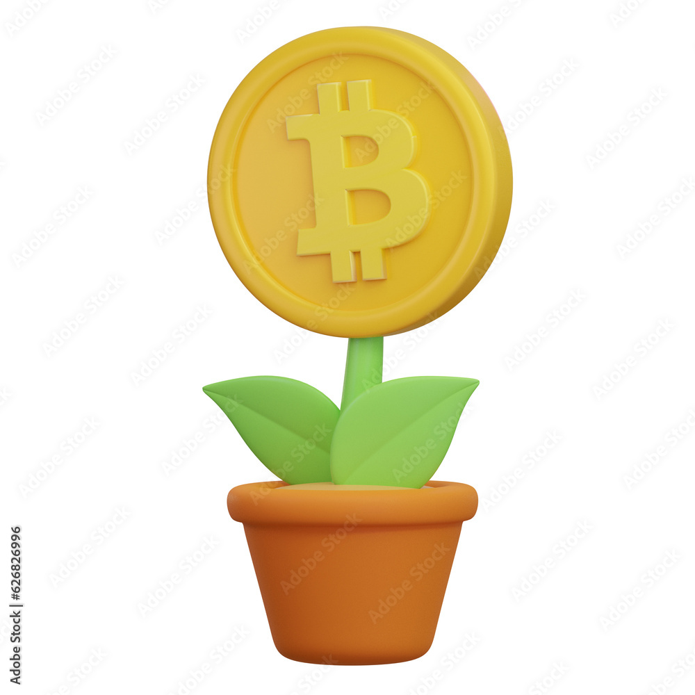 3d icon of bitcoin investment. trading illustration. 3d icon of bitcoin investment. trading illustration.