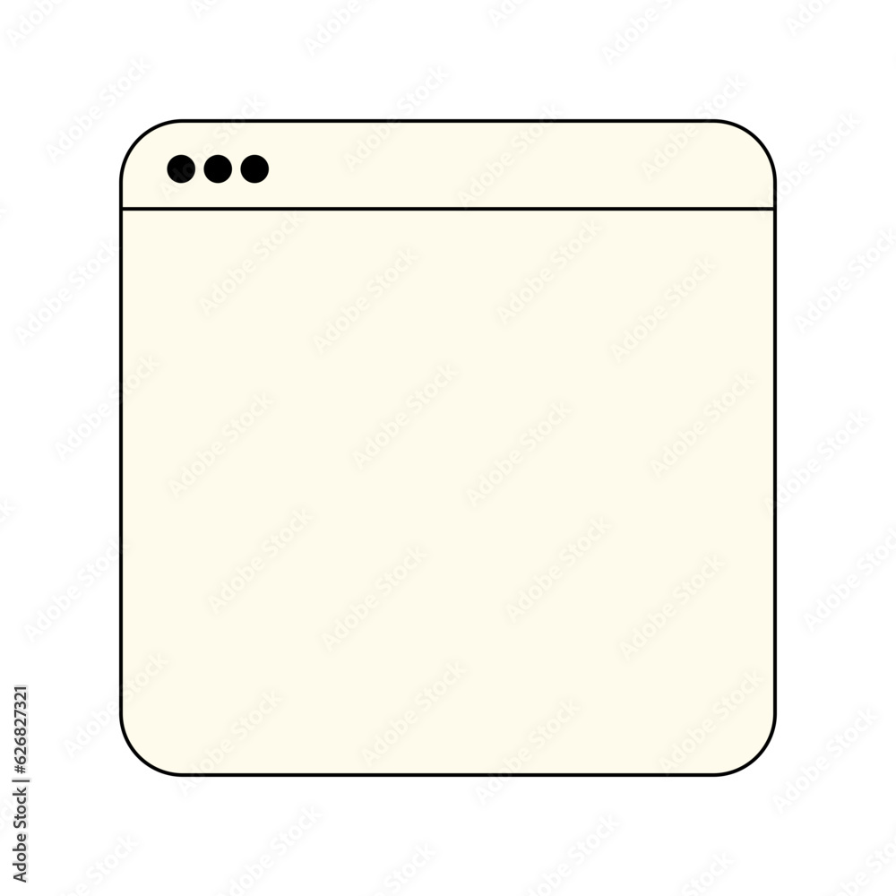 Computer Window Frame Illustration Computer Window Frame Illustration