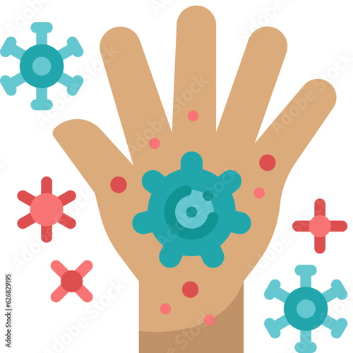 dirty hand flat icon