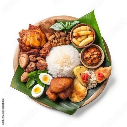 flat lay of malay traditional food photo
