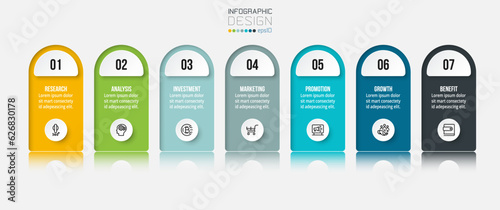 Infographic template business concept with step. 