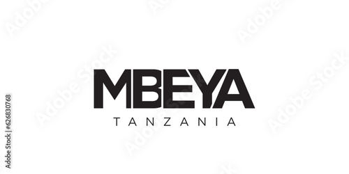 Mbeya in the Tanzania emblem. The design features a geometric style, vector illustration with bold typography in a modern font. The graphic slogan lettering. Free Download Mbeya in the Tanzania emblem. The design features a geometric style, vector illustration with bold typography in a modern font. The graphic slogan lettering. - GFXLoad