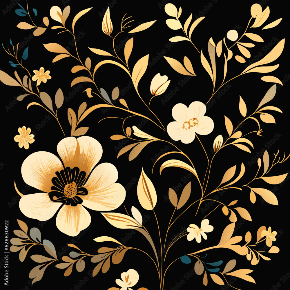 gold and black flower , black, gold, flower, luxury, Florals Paper, Vintage Floral, aged, old look, flowers gold and black flower , black, gold, flower, luxury, Florals Paper, Vintage Floral, aged, old look, flowers