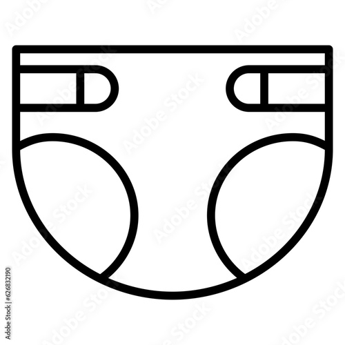 Outline Baby Diaper icon