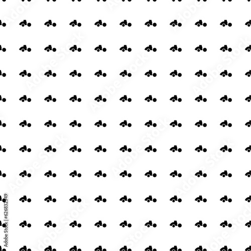 Square seamless background pattern from geometric shapes. The pattern is evenly filled with big black road roller symbols. Vector illustration on white background