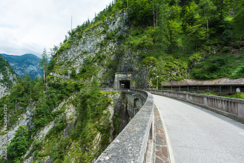 Maina dam on Lake Sauris in Friuli. Italy