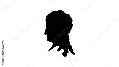 Gottfried Wilhelm Leibniz silhouette