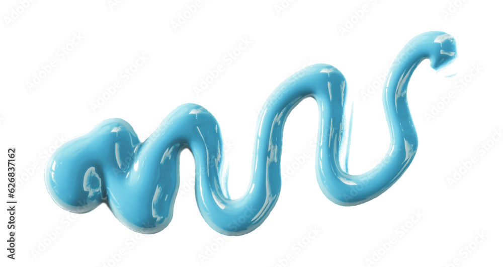 Fototapeta premium light blue watercolor drops zigzag isolated on transparent background