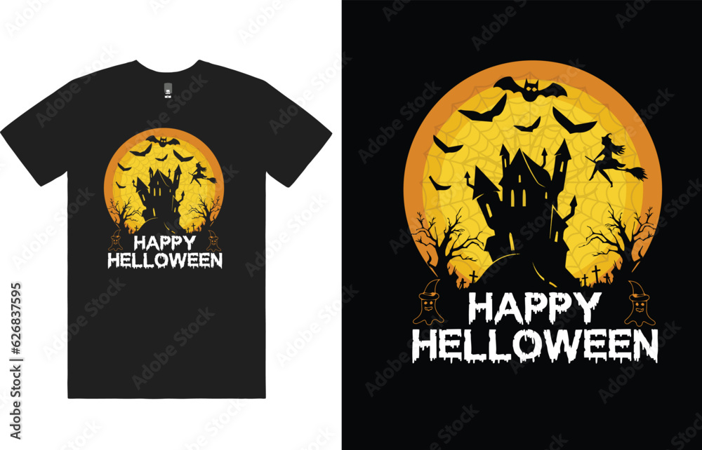Happy Helloween design for t-shirt