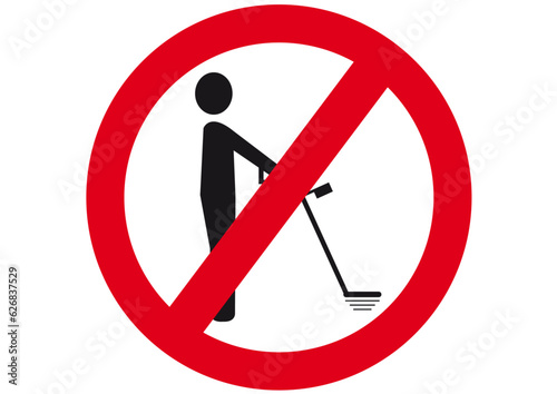 Schild Sondengeher verboten