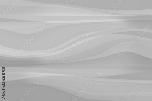 Grey background, wavy lines of various shades of grey, decorative elegant pattern reminiscent of undulating landscape or dunes