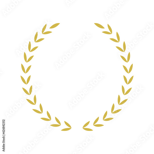 Trophy winner round stamp frame vector design. Isolated outline illustration. Editable guarantee badge template. Approved seal with blank copy space. Decorative sticker border on white background