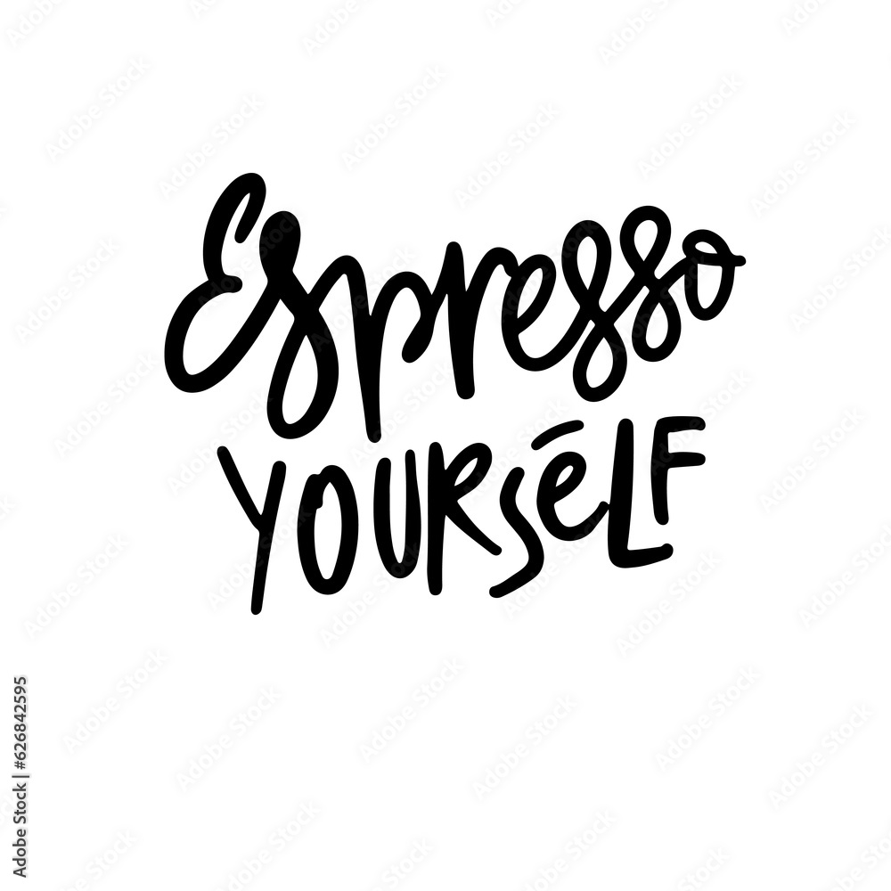 Coffee hand lettering quote for your design Coffee hand lettering quote for your design