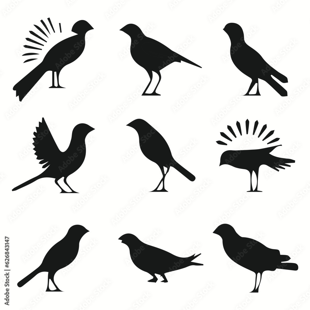 Discus silhouettes and icons. Black flat color simple elegant Discus animal vector and illustration.