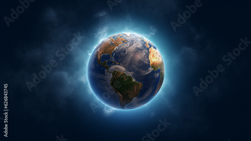Fototapeta Naklejka Na Ścianę i Meble -  earth planet isolated on a smoky background