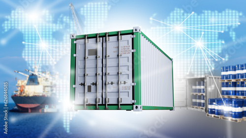 Logistic background. Flying...