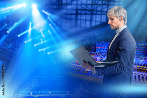 Man music producer. Guy wit...