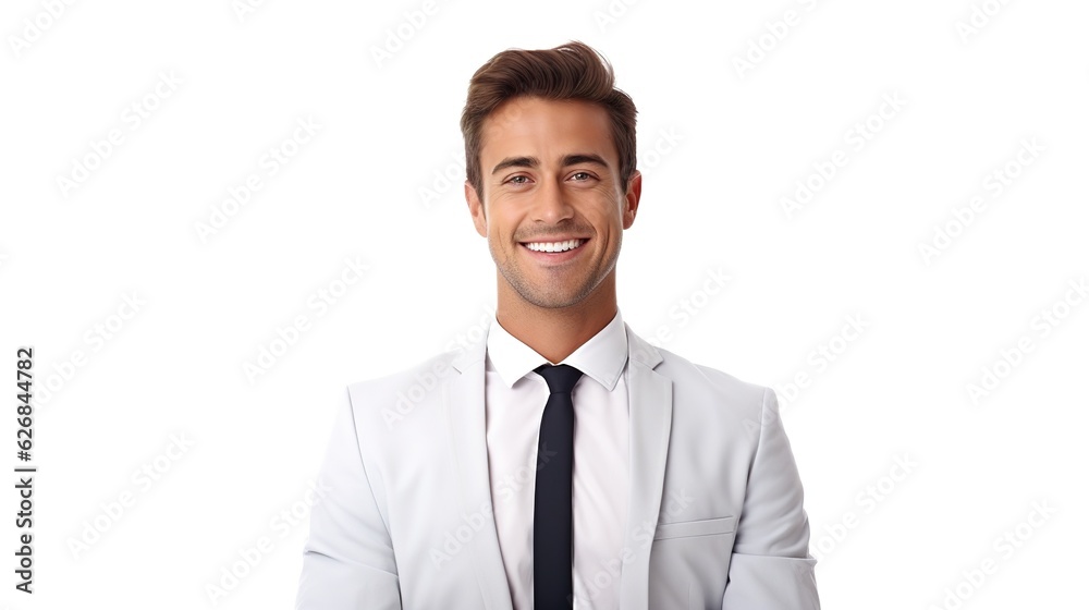 portrait of a businessman on white background portrait of a businessman on white background