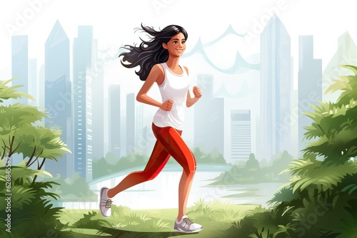 Happy Young sportive woman,...