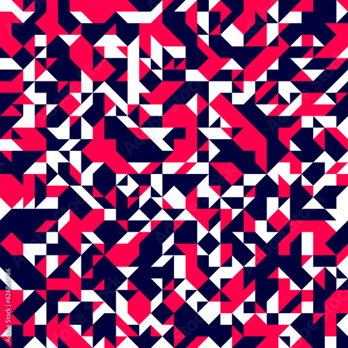 Mosaic seamless background, vector chaotic abstract geometric tiling background, interior design element or wallpaper, wrapping paper or web design.