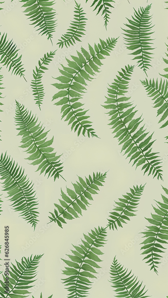 Abstract light fern wallpaper (AI generated)