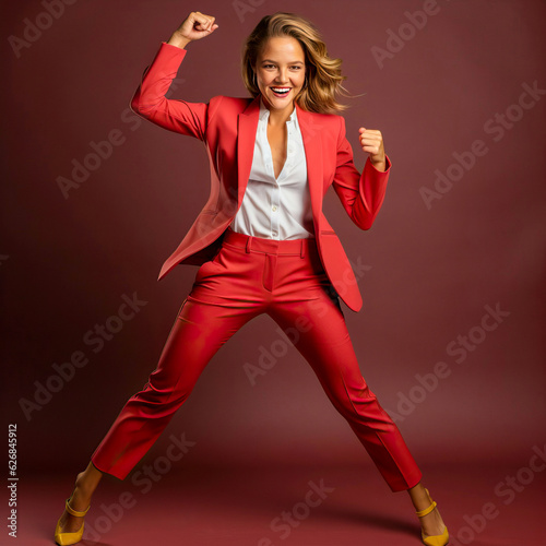 Young active woman doing a ...