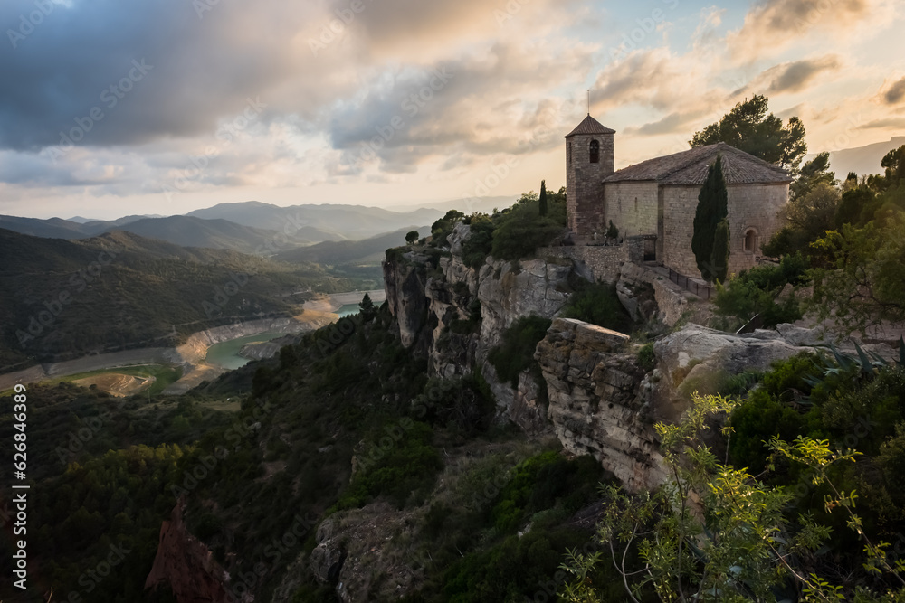 Siurana village, Catalunya, Spain. The village  is high up in the mountains of Catalonia.