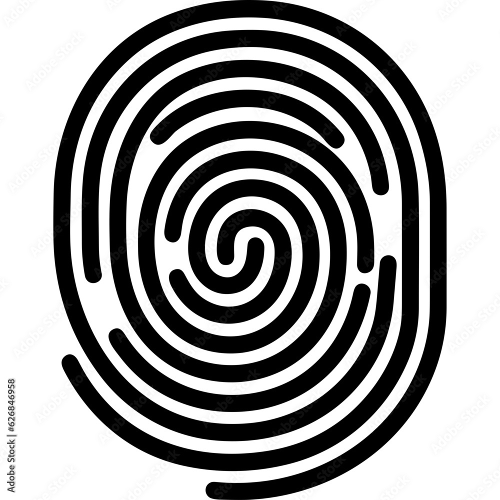 Naklejka premium Fingerprint single icon svg vector