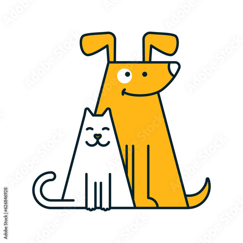 Canvas Print Png logo design template for pet shops, veterinary clinics and homeless animals