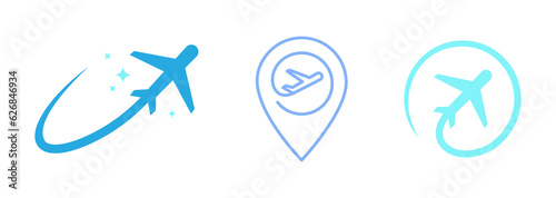 Foto Png logo design templates for airlines, airplane tickets, travel agencies - plan