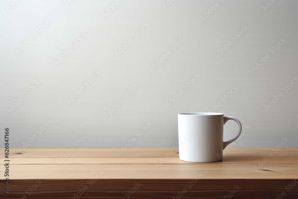minimalism white tea cup on the wooden table. mock-up mug. minimalism white tea cup on the wooden table. mock-up mug.