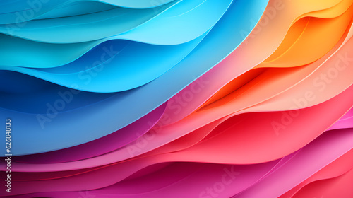 Mehrfarbige Papierkurven Hintergrund Texture im Stil lebendiger Farbverläufe Generative Ai